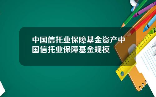 中国信托业保障基金资产中国信托业保障基金规模