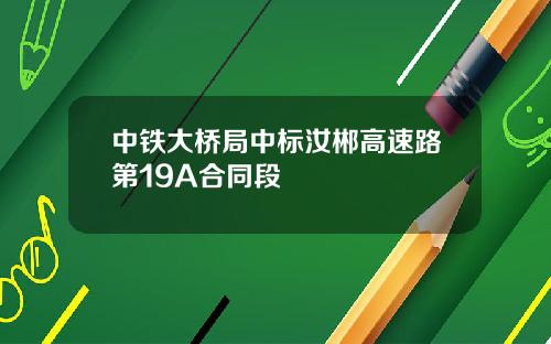 中铁大桥局中标汝郴高速路第19A合同段