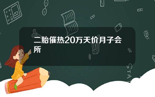 二胎催热20万天价月子会所