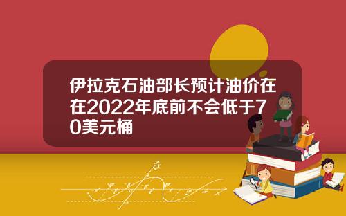 伊拉克石油部长预计油价在在2022年底前不会低于70美元桶