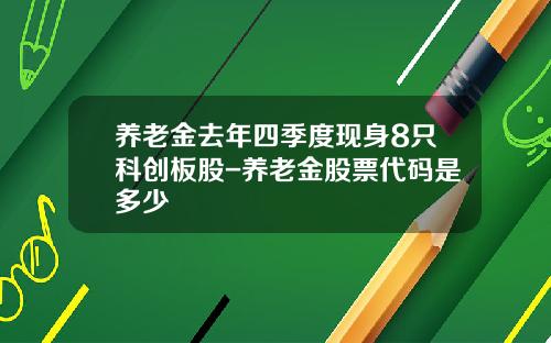 养老金去年四季度现身8只科创板股-养老金股票代码是多少