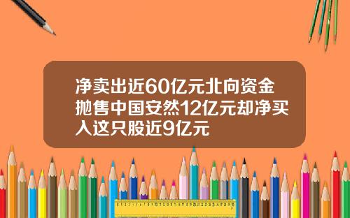 净卖出近60亿元北向资金抛售中国安然12亿元却净买入这只股近9亿元