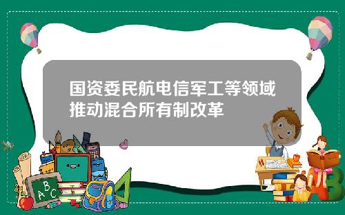 国资委民航电信军工等领域推动混合所有制改革