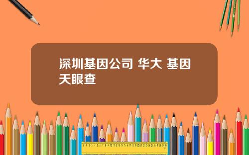 深圳基因公司 华大 基因天眼查