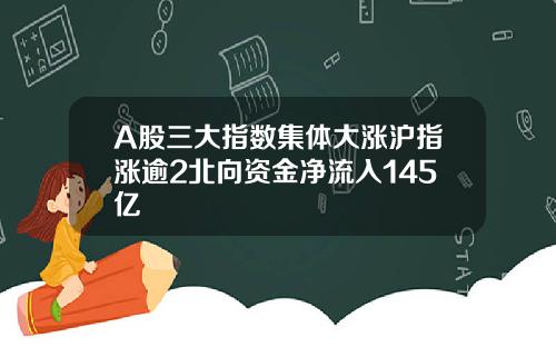 A股三大指数集体大涨沪指涨逾2北向资金净流入145亿