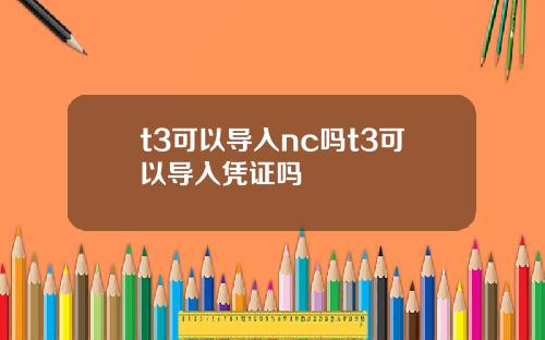 t3可以导入nc吗t3可以导入凭证吗