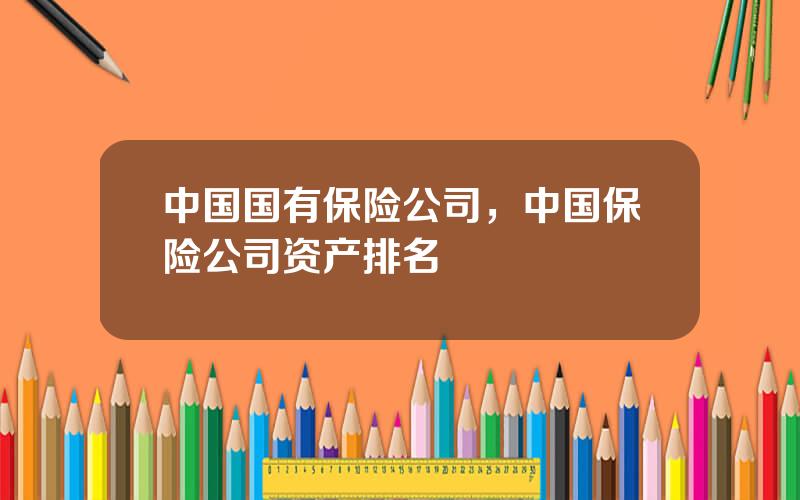 中国国有保险公司，中国保险公司资产排名