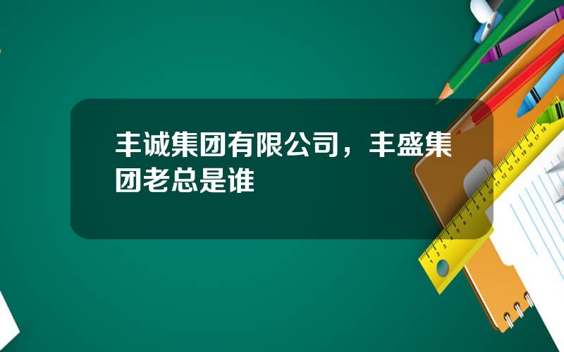 丰诚集团有限公司，丰盛集团老总是谁