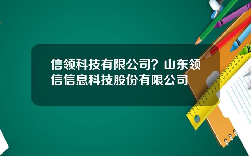 信领科技有限公司？山东领信信息科技股份有限公司