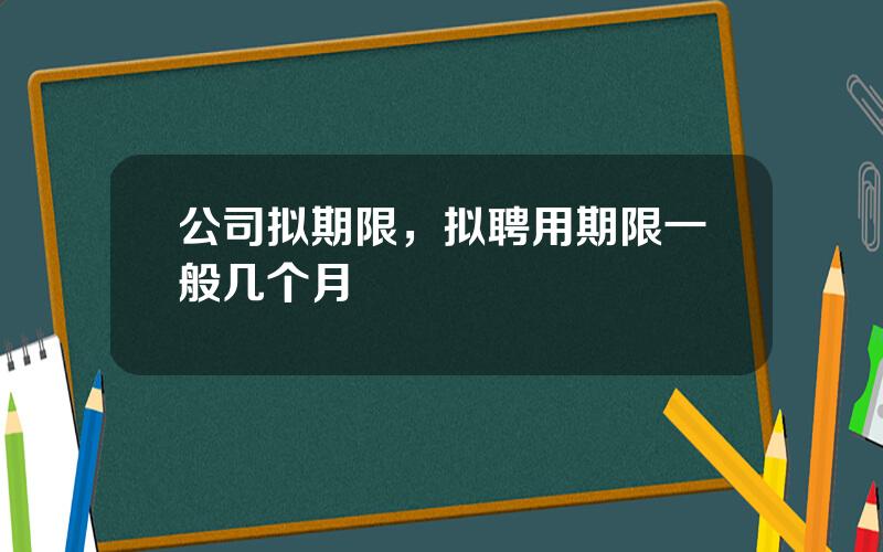 公司拟期限，拟聘用期限一般几个月