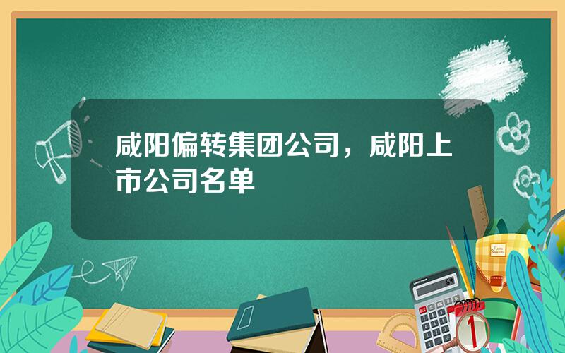 咸阳偏转集团公司，咸阳上市公司名单