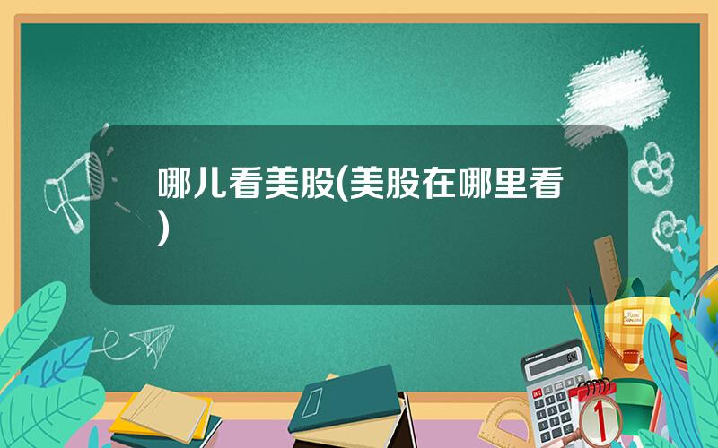 哪儿看美股(美股在哪里看)