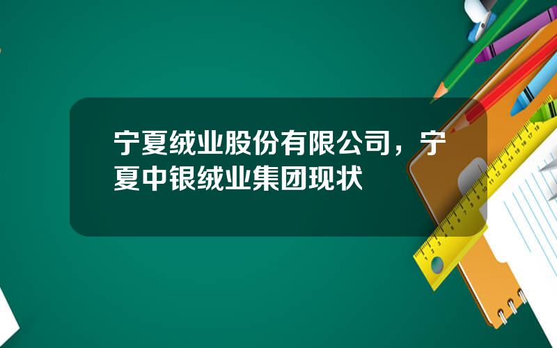 宁夏绒业股份有限公司，宁夏中银绒业集团现状