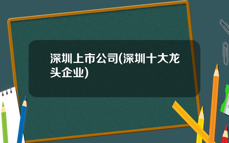 深圳上市公司(深圳十大龙头企业)